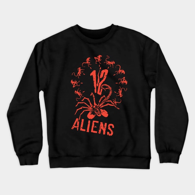 12 Aliens Crewneck Sweatshirt by victorsbeard